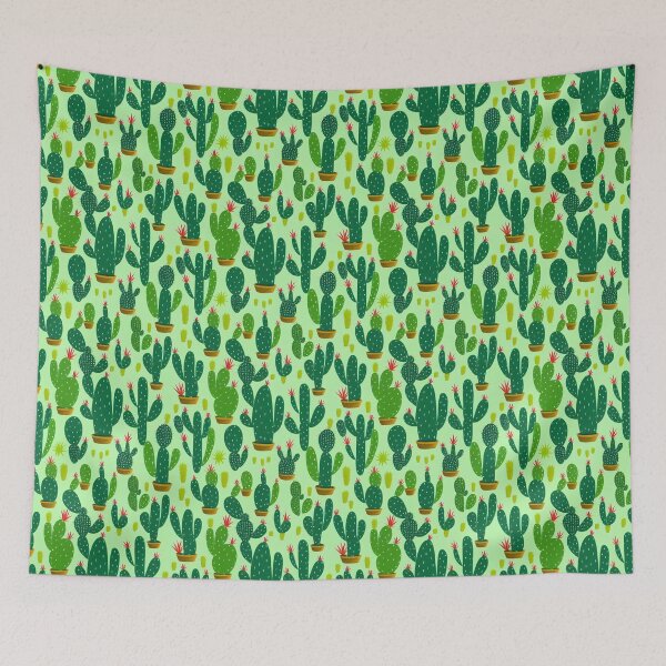 Artikelvorschau, Sweet Cacti Pattern - Cartoon Cactus Design entworfen und verkauft von Fine Prints.
