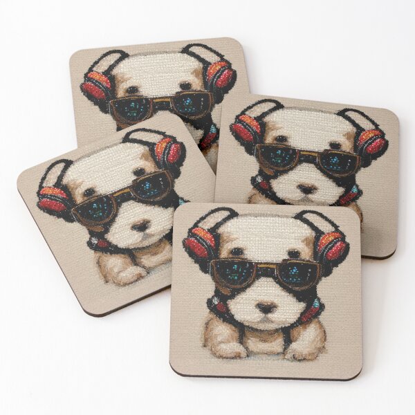 Item preview, Cross stitch puppy dog designed and sold by ArtificialEye.