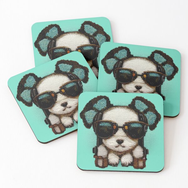 Item preview, Cross stitch puppy dog designed and sold by ArtificialEye.