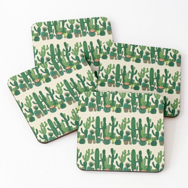 Item preview, Nice Cacti Pattern - Cartoon Cactus Design designed and sold by Fine Prints.