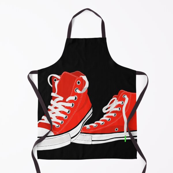 Item preview, Red High-Top Canvas Sneakers designed and sold by Sfumata Illustration.