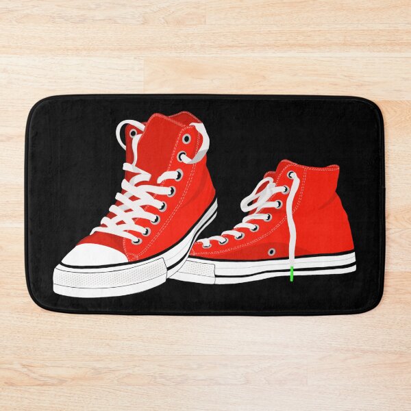 Item preview, Red High-Top Canvas Sneakers designed and sold by Sfumata Illustration.