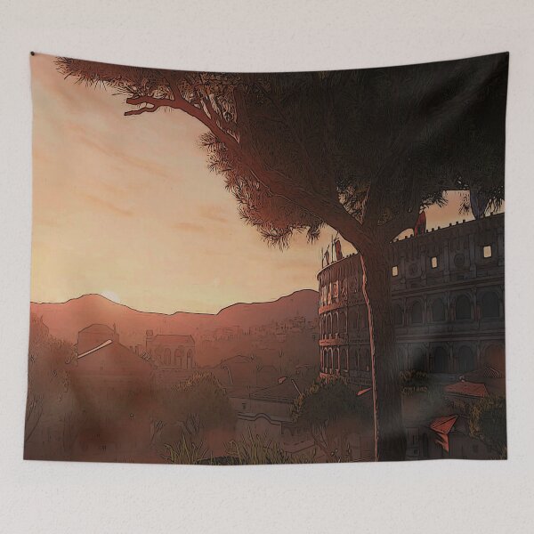 Item preview, Sunset on ancient Rome designed and sold by AM FineArtPrints.