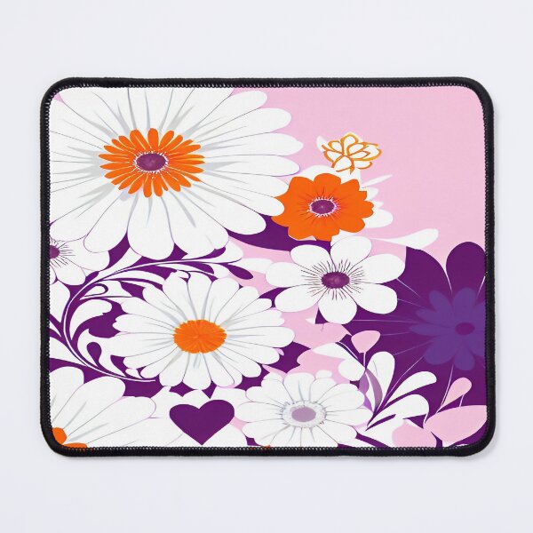 Item preview, White Orange Violet Flowers in a Beautiful Arrangement designed and sold by deniselynnimage.