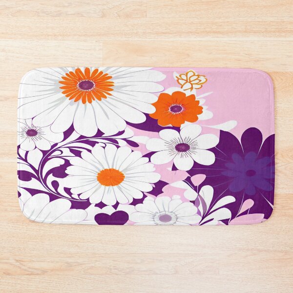 Item preview, White Orange Violet Flowers in a Beautiful Arrangement designed and sold by deniselynnimage.