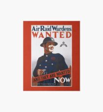 Vintage UK T-Shirt British WW2 Military War Air Raid Poster Art Board
