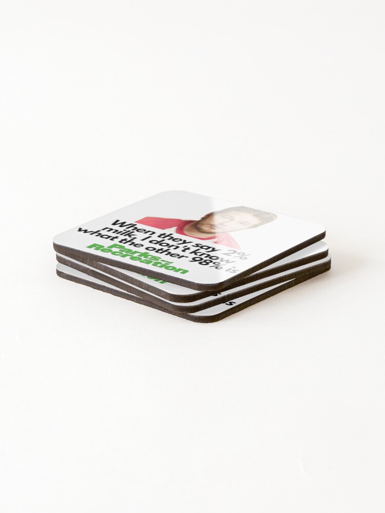 Thumbnail 4 of 5, Coasters (Set of 4), Parks and Rec Quote designed and sold by Rileyjoel2003.