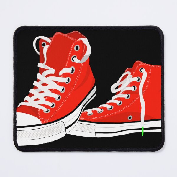 Item preview, Red High-Top Canvas Sneakers designed and sold by Sfumata Illustration.