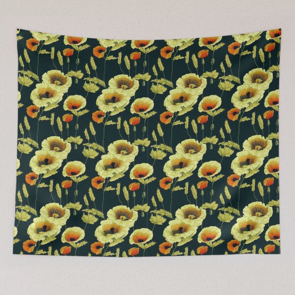 Item preview, Vintage Poppy Floral Pattern designed and sold by johnmcmullin89.