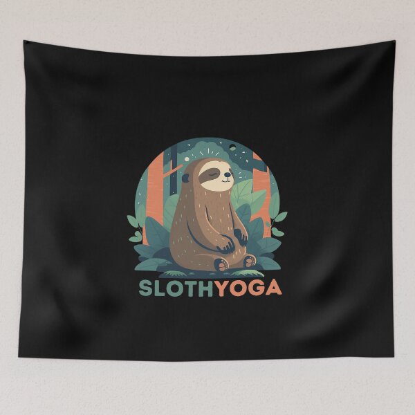 Item preview, Yoga Graphics Collection Cute Sloth designed and sold by PlayfulPrint.