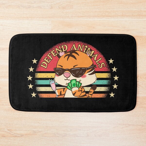 Item preview, Retro Whimsical Tiger Sunset - Defend Animals - Cool Sunglasses, Cash, and Cocktail designed and sold by ElLocoMus.