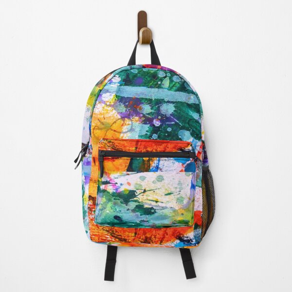 Item preview, Rainbow splash abstract painting details designed and sold by Grey Robinson.