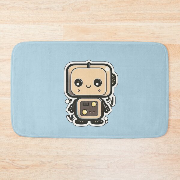 Item preview, Adorable Tech-Inspired Design Funny Simple Color Kawaii 2D Art Nice Character - Smiley Little Robot designed and sold by Robotkovo.