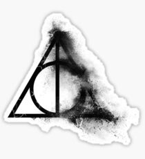 HP Hallows - half sand explosion - wand, cloak , stone Sticker