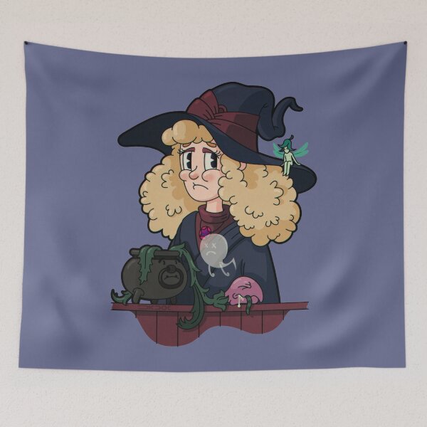 Item preview, Young witch Anais | light purple background designed and sold by DicDoc.