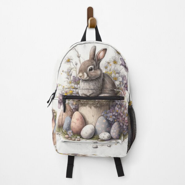 Item preview, Easter Bunny and Egg with Flowers Vintage Style designed and sold by Aurora Hues.