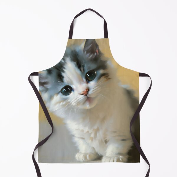 Item preview, Feline Whimsy: A playful kitty oil painting designed and sold by KH-GardenEden.