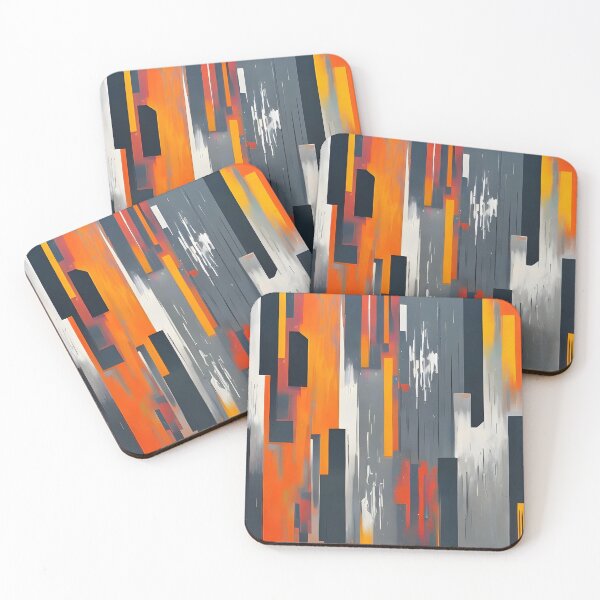 Item preview, Art Deco Orange Gray designed and sold by christineiris.