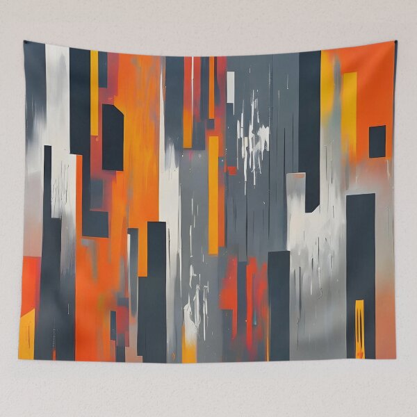 Item preview, Art Deco Orange Gray designed and sold by christineiris.
