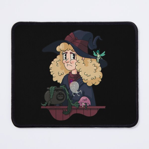 Item preview, Young witch Anais | Black background designed and sold by DicDoc.