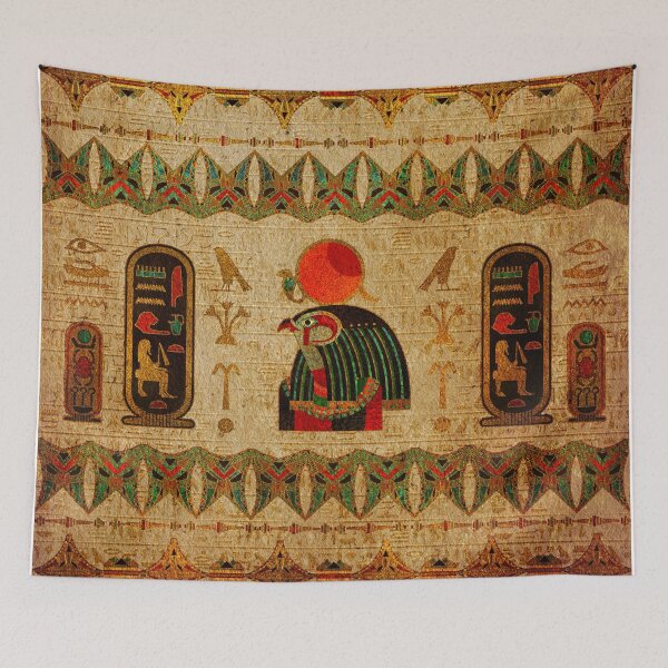 Item preview, Egyptian Horus Ornament on Papyrus designed and sold by k9printart.