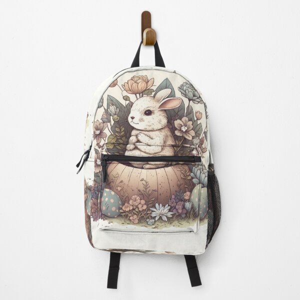 Item preview, Easter Bunny and Egg with Flowers Vintage Style designed and sold by Aurora Hues.