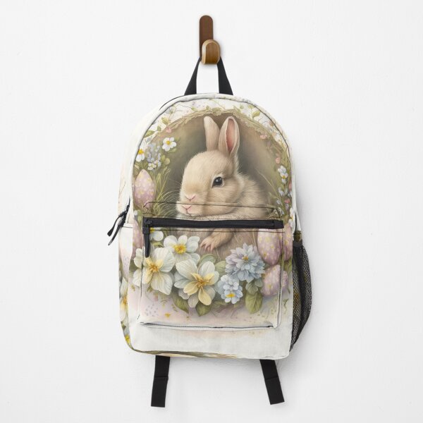Item preview, Easter Bunny and Egg with Flowers Vintage Style designed and sold by Aurora Hues.