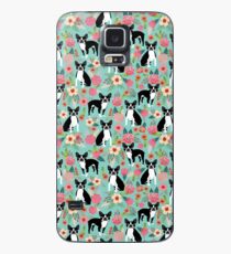 Blumenhundezucht-Haustierkunst Bostons Terrier muss Boston-Terriergeschenke haben Hülle & Klebefolie für Samsung Galaxy
