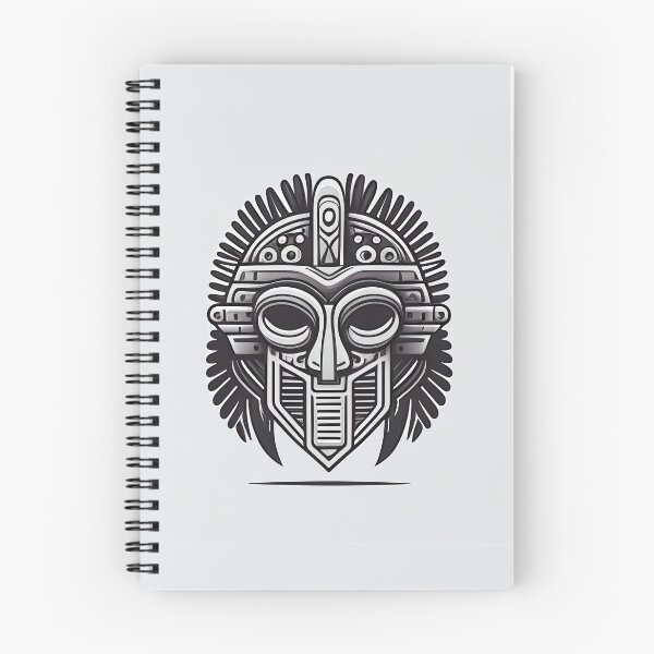 Item preview, Circuitry-Inspired Kawaii Egyptian Mask - B&W Line Art Illustration designed and sold by AInspiredCO.