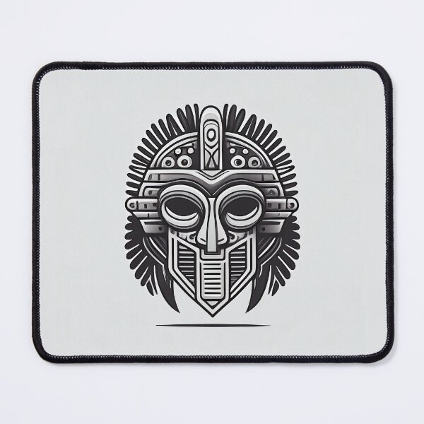 Item preview, Circuitry-Inspired Kawaii Egyptian Mask - B&W Line Art Illustration designed and sold by AInspiredCO.