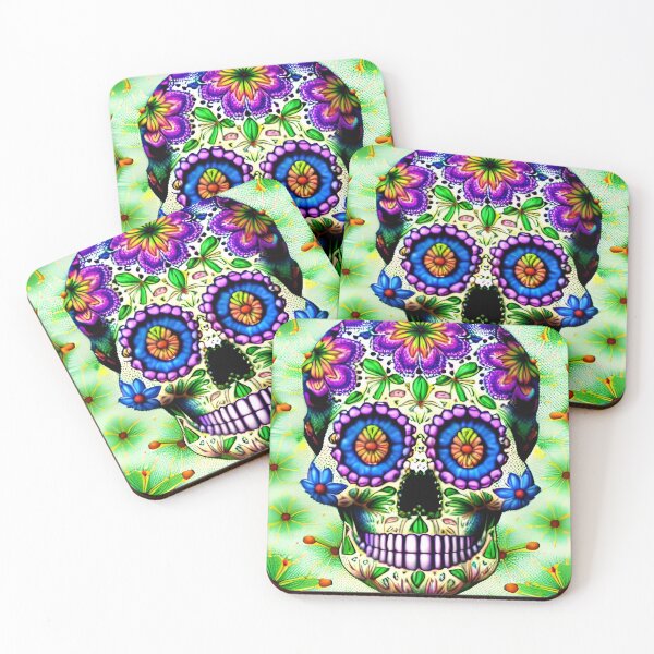 Item preview, Trippy Sugar Skulls 16 designed and sold by Benito Del Ray.