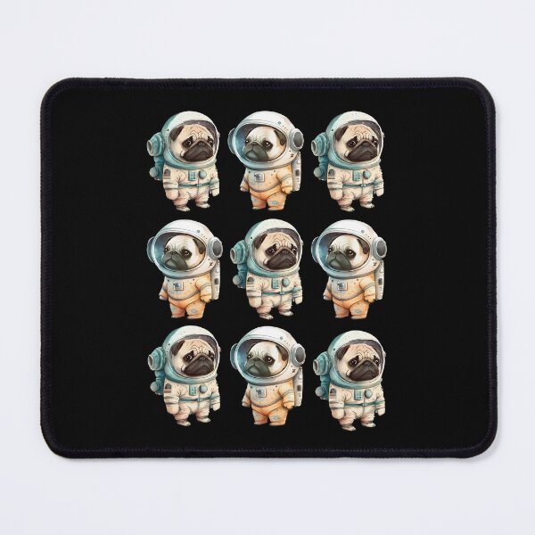 Item preview, Pug dogs astronauts patterns designed and sold by Astralia.
