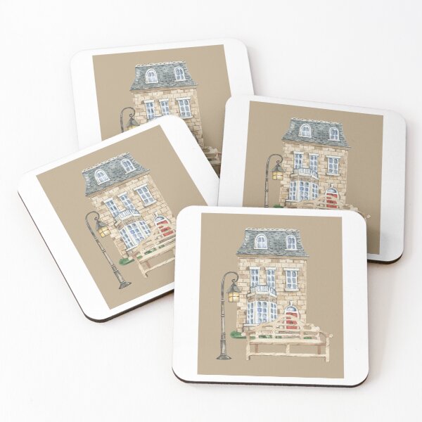 Item preview, Pleasent House Setting with Park Bench and Street Lamp designed and sold by Romper65.