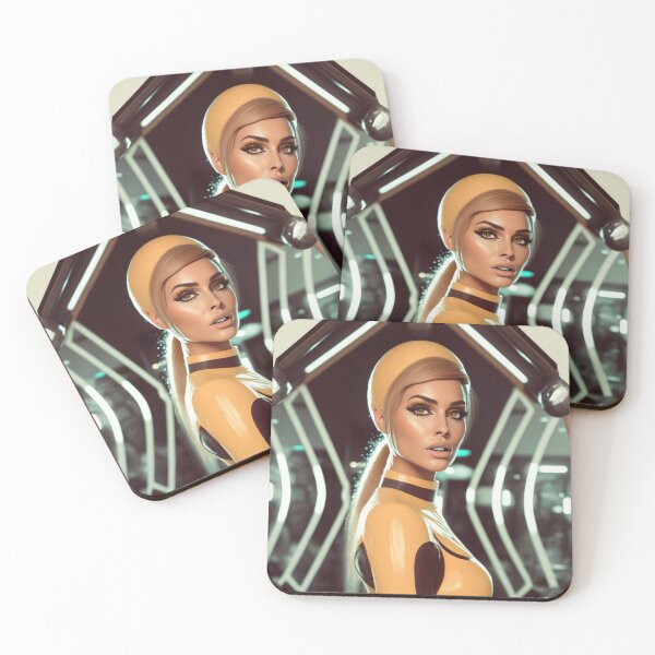 Item preview, Retro-Futuristic Space Woman designed and sold by SpaceBabesAI.