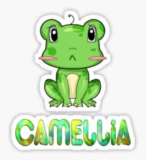 Camellia Frog Sticker