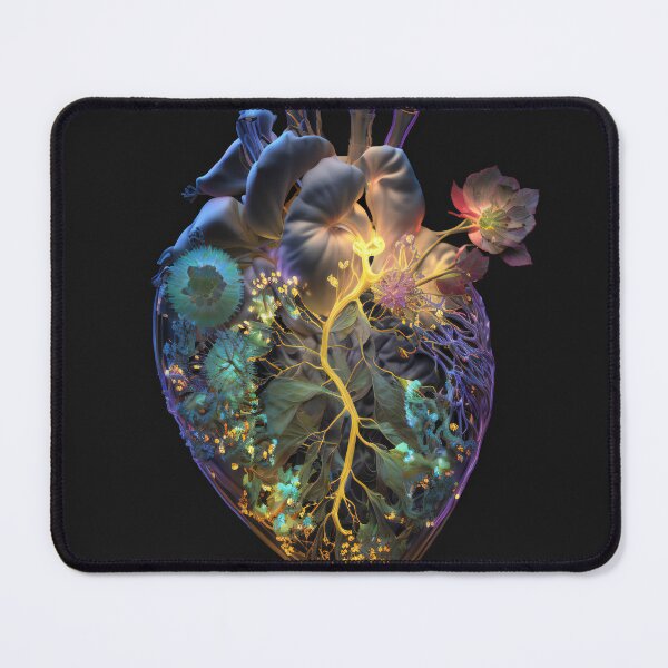 Item preview, Fractal energy heart with flowers inside designed and sold by oliviasunrise.