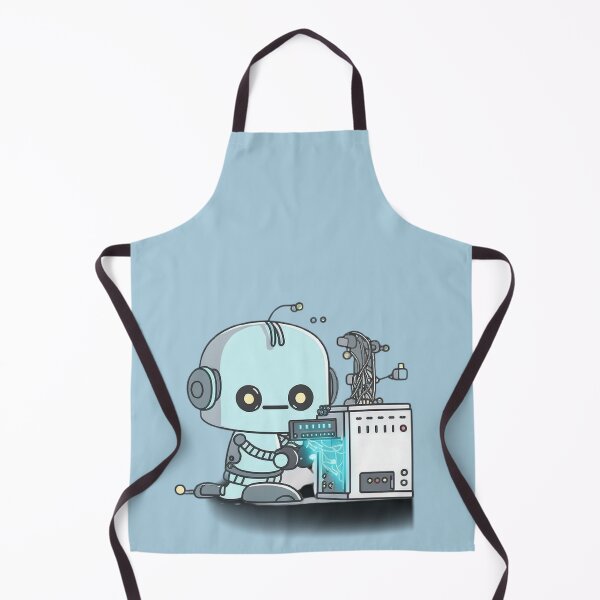 Item preview, Robot Repairing Computer – Adorable Tech-Inspired Design Funny Simple Color Kawaii 2D Art Nice Character designed and sold by Robotkovo.