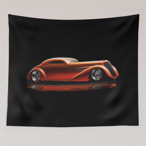 Item preview, illustration of a classic car type hotrod from the 30s designed and sold by Paninato.