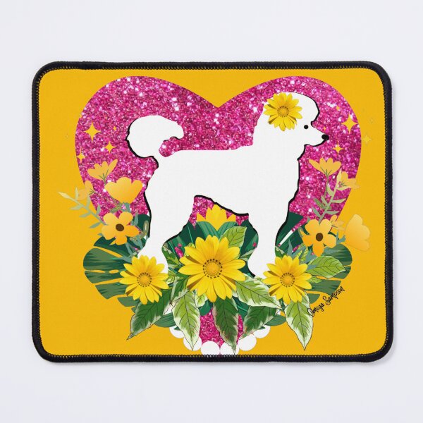 Item preview, Pink Glitter heart Poodle designed and sold by artbyomega.