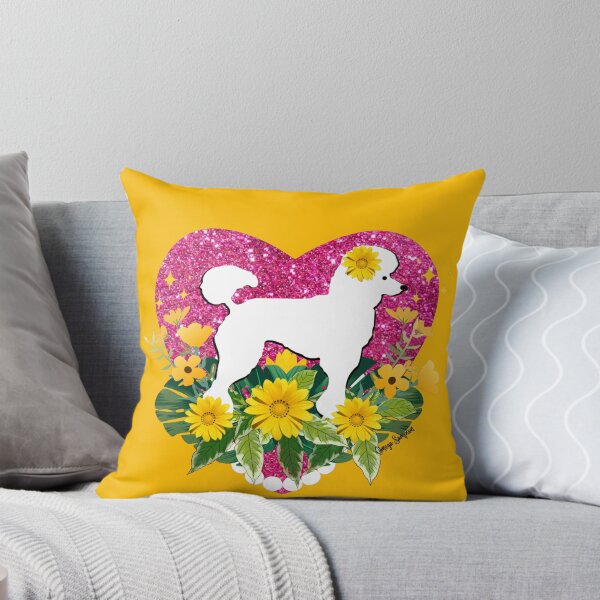 Item preview, Pink Glitter heart Poodle  designed and sold by artbyomega.