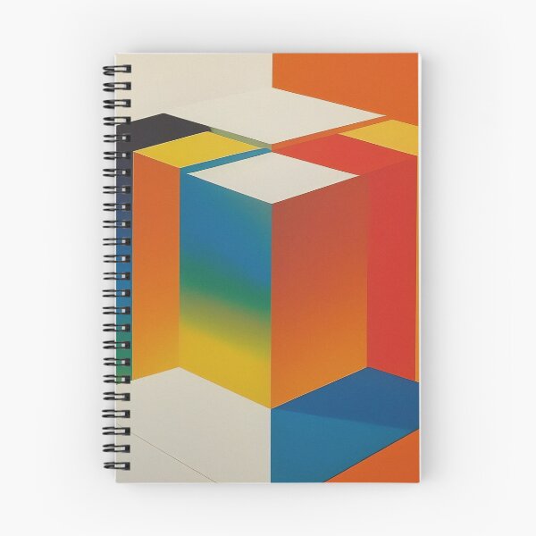 Item preview, Retro 70s Geometric Abstract Supergraphics Cube designed and sold by spacefogdesign.