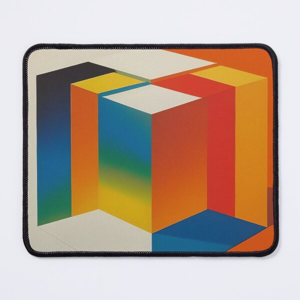 Item preview, Retro 70s Geometric Abstract Supergraphics Cube designed and sold by spacefogdesign.