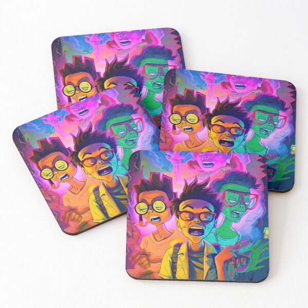 Item preview, Vibrant Watercolor Painting of Big Mouth Characters in Cinematic Style designed and sold by THC Studios.