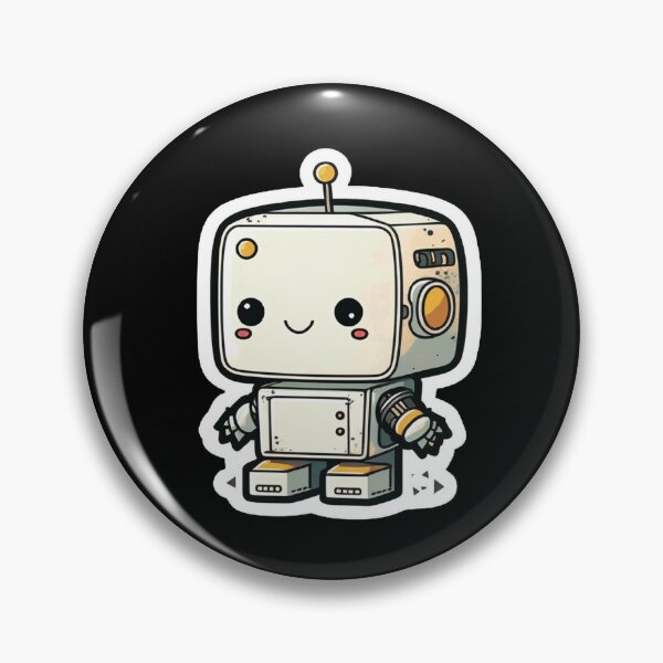 Item preview, Happy Robot With Antenna – Adorable Tech-Inspired Design Funny Simple Color Kawaii 2D Art Nice Character designed and sold by Robotkovo.
