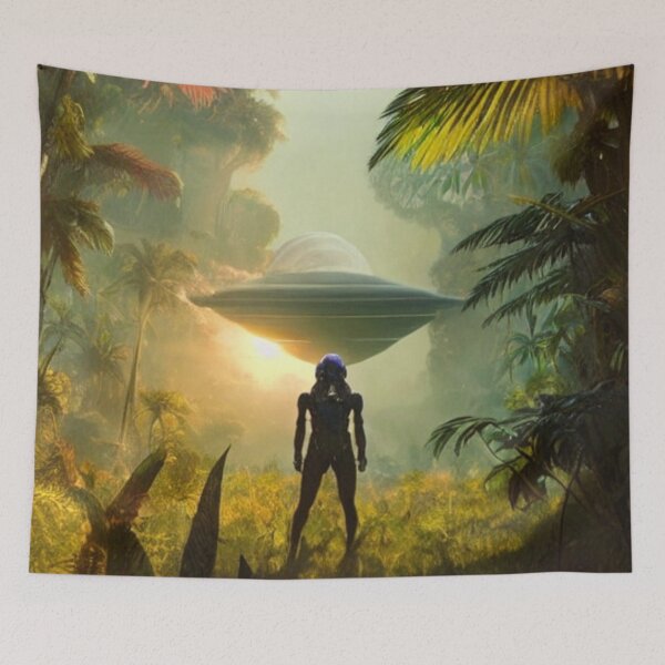 Item preview, Astronaut Standing Infront of UFO designed and sold by Space-Wear.