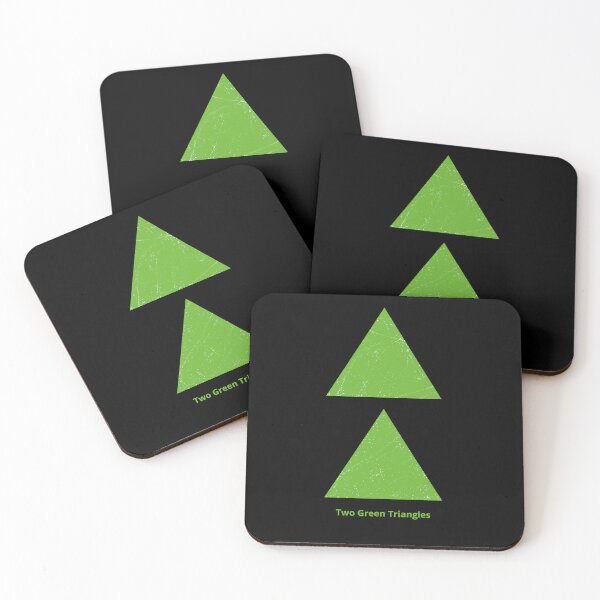 Item preview, Two Green Triangles designed and sold by Symbologee.
