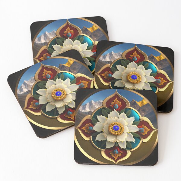 Item preview, Tibetan Flower Mandala - Buddhism designed and sold by LadyDharma.