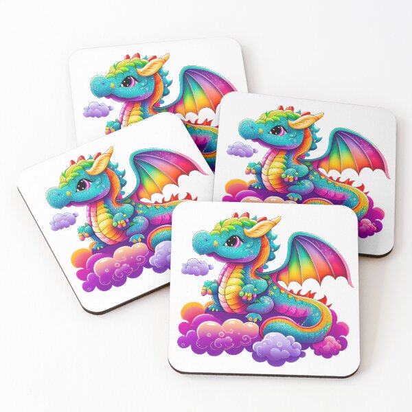 Artikelvorschau, Bunte Drachen Sublimation Clipart entworfen und verkauft von Modish-Market.