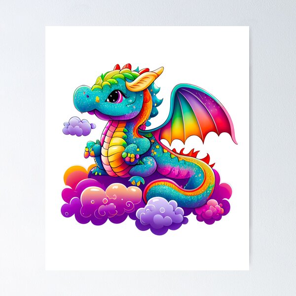 Artikelvorschau, Bunte Drachen Sublimation Clipart entworfen und verkauft von Modish-Market.