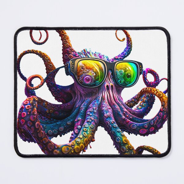 Item preview, Colorful Psychedelic Octopus With Sunglasses designed and sold by unthinkabletees.